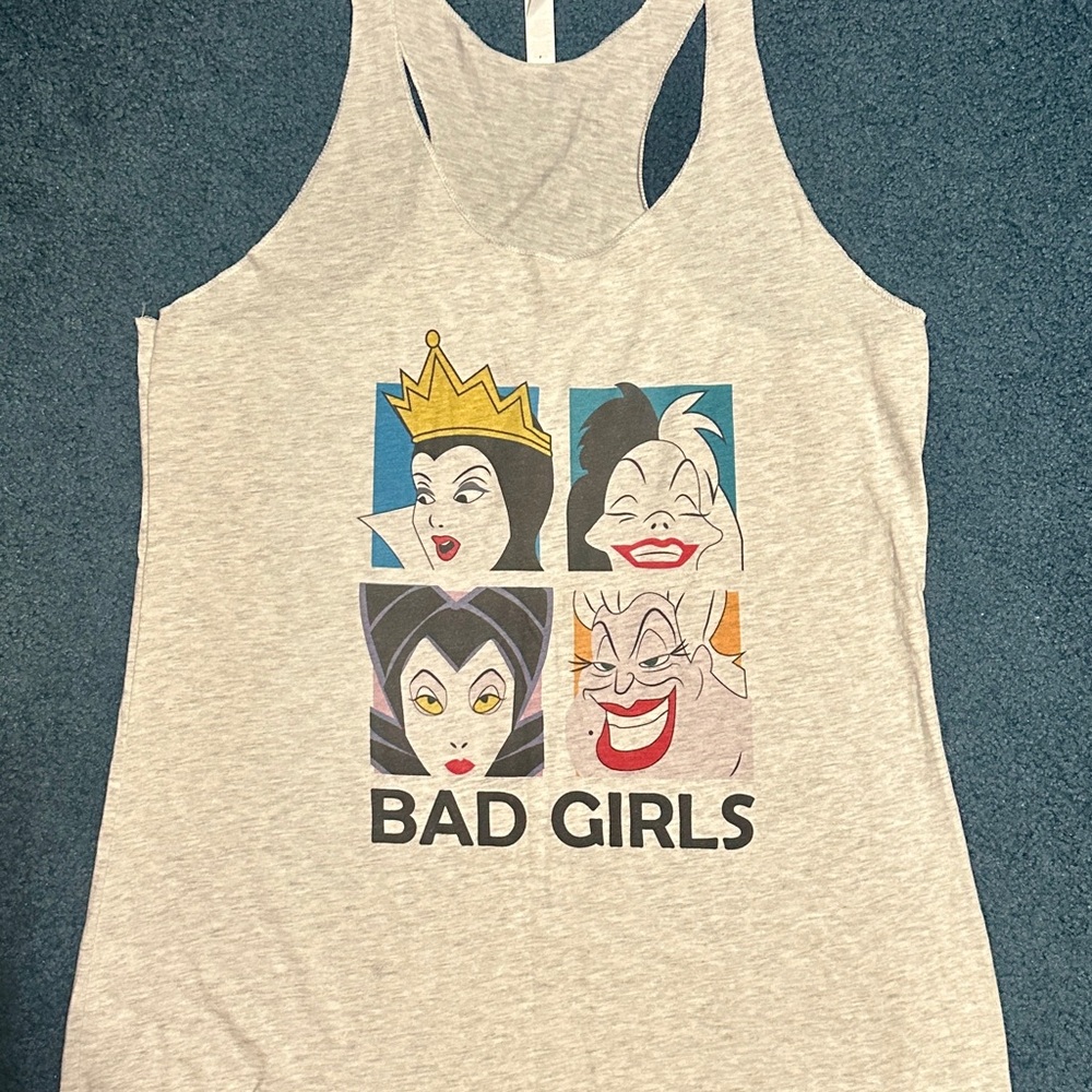 Disney Villains Light Gray Tank Top